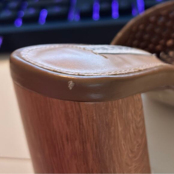 STEVE MADDEN CATALEYA BLOCK WOMEN HEEL SANDALS IN BROWN SIZE 9M NEW NO BOX - Picture 6 of 6